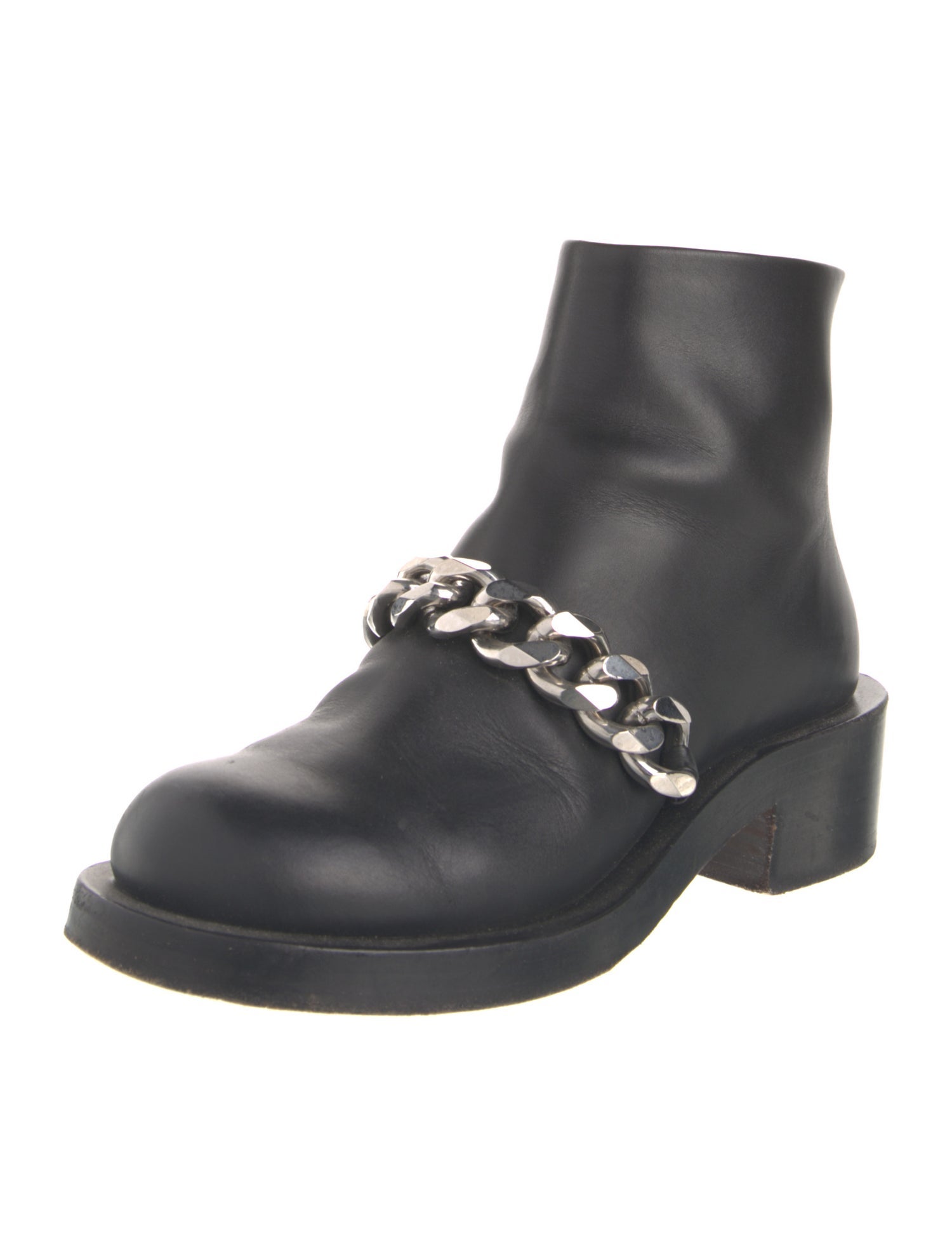 Givenchy Leather Chain-Link Accents Boots