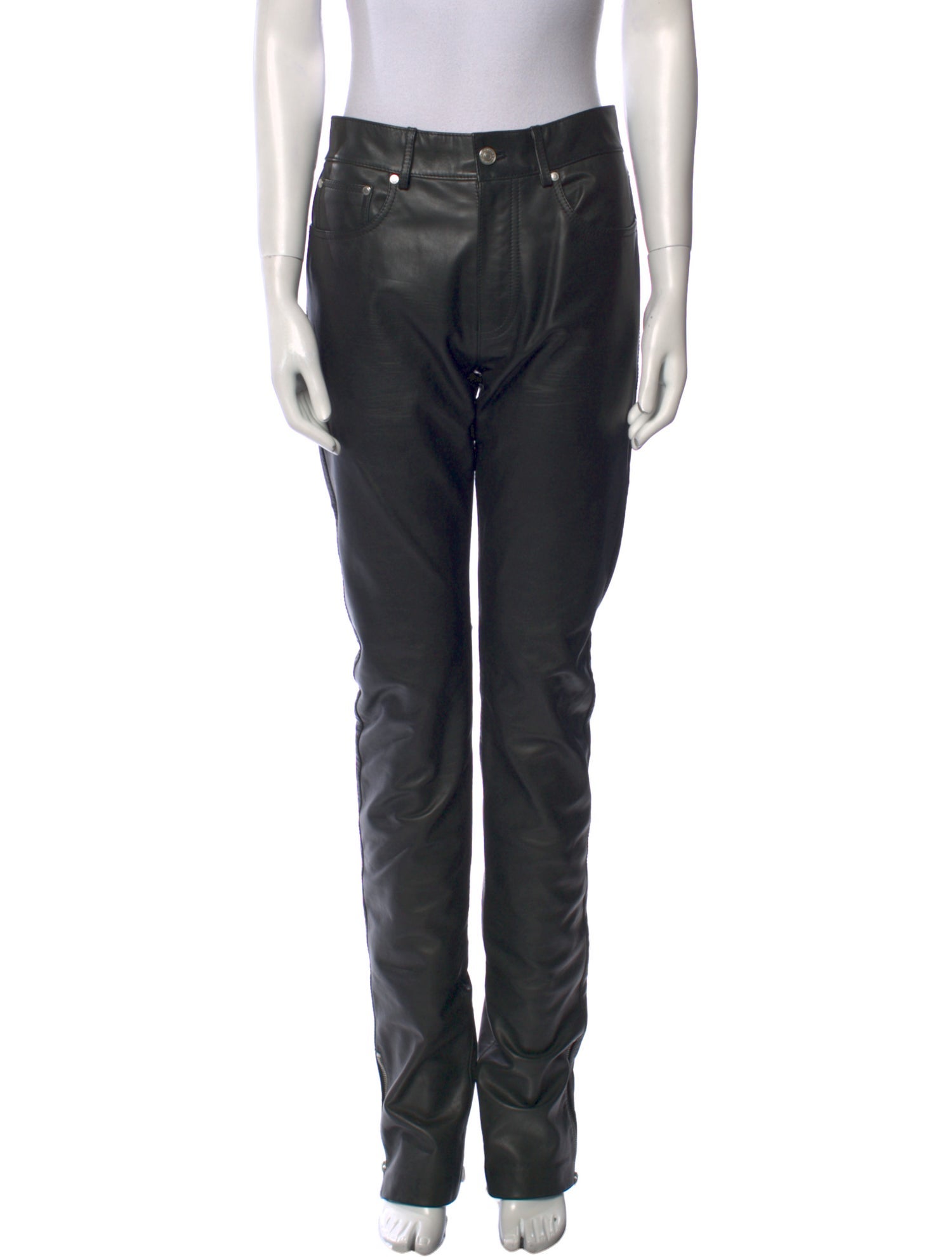 Givenchy Leather Straight Leg Pants