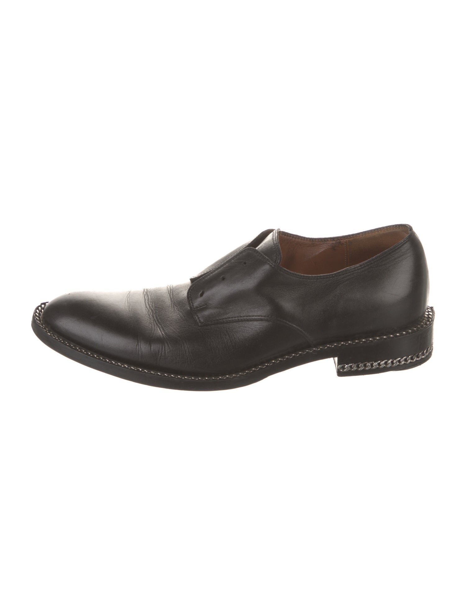 Givenchy Leather Chain-Link Accents Oxfords