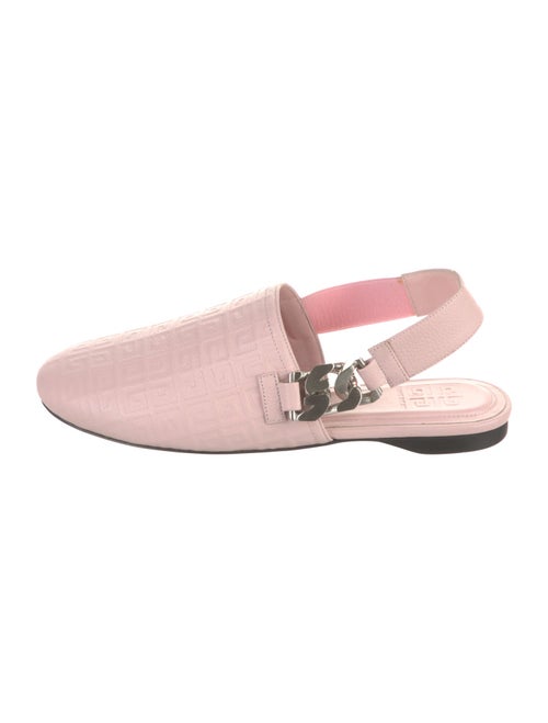 Givenchy Leather Chain-Link Accents Slingback Flats