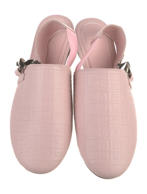 Givenchy Leather Chain-Link Accents Slingback Flats