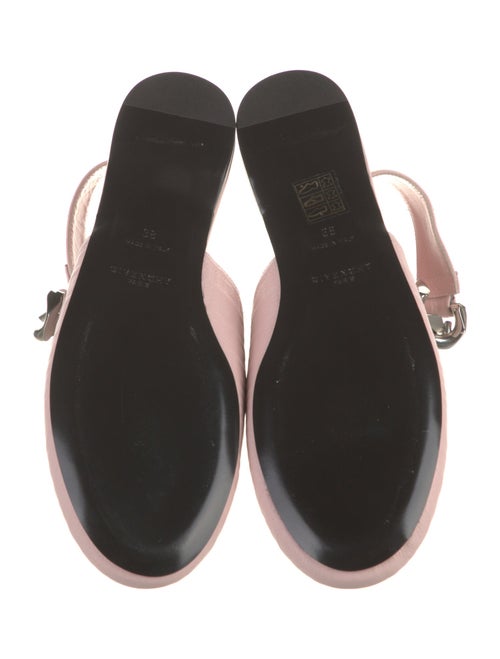 Givenchy Leather Chain-Link Accents Slingback Flats