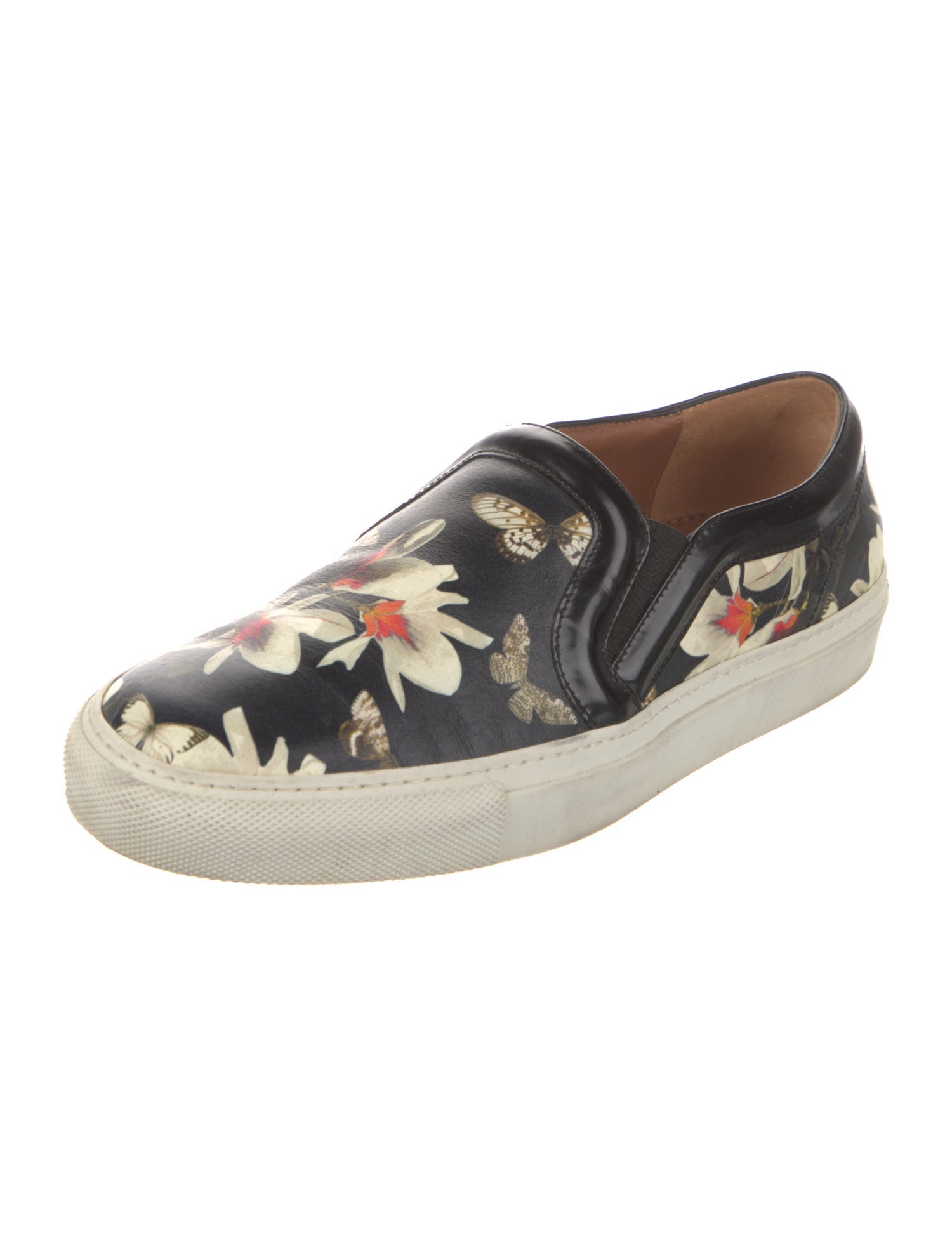 Givenchy Leather Floral Print Loafers