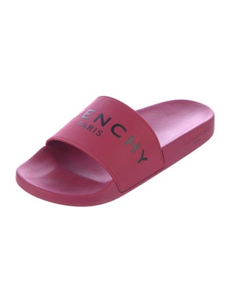 Givenchy Rubber Embroidered Accent Slides