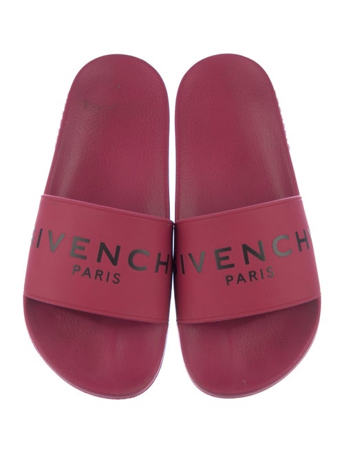 Givenchy Rubber Embroidered Accent Slides