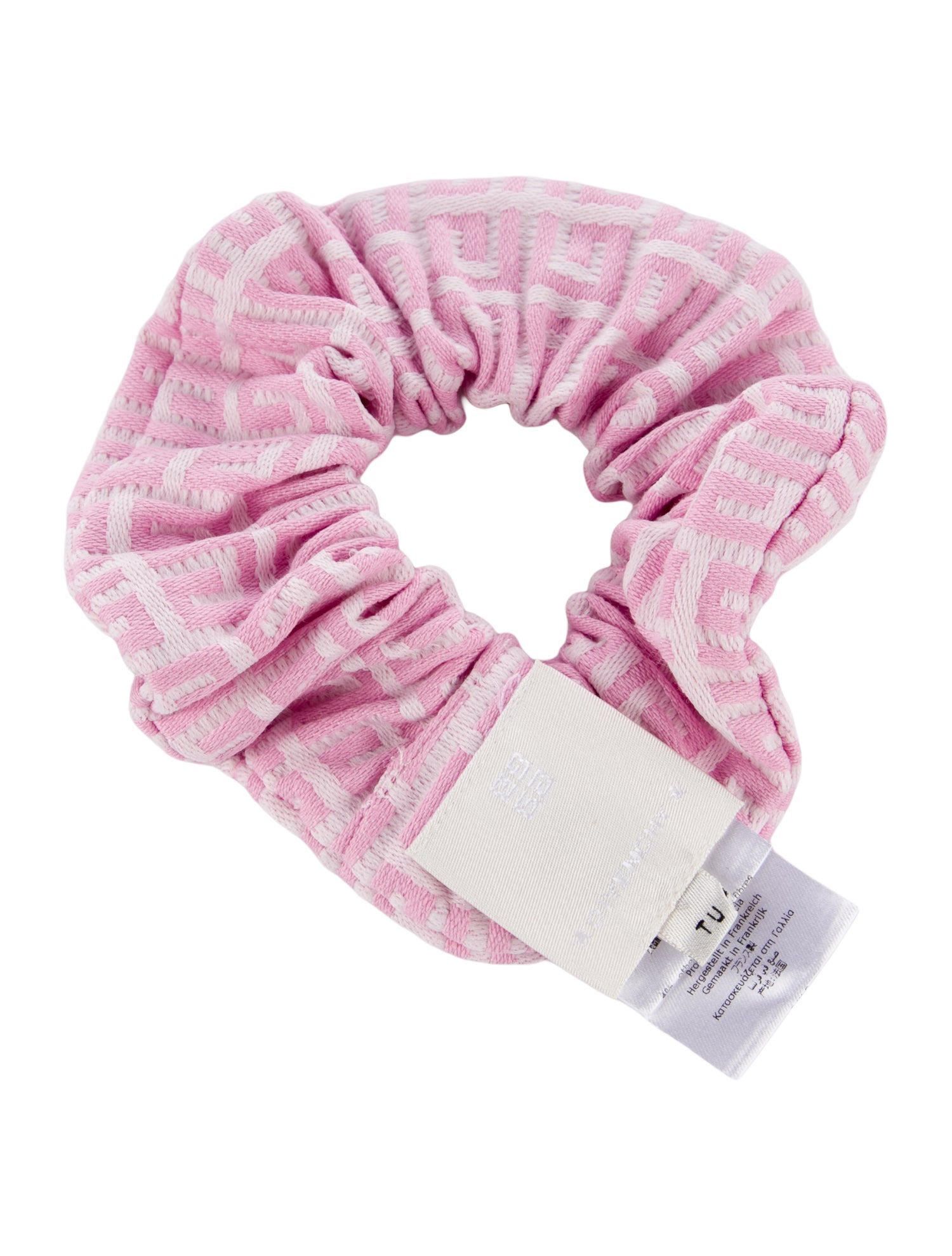 Givenchy pink pattern print hair tie