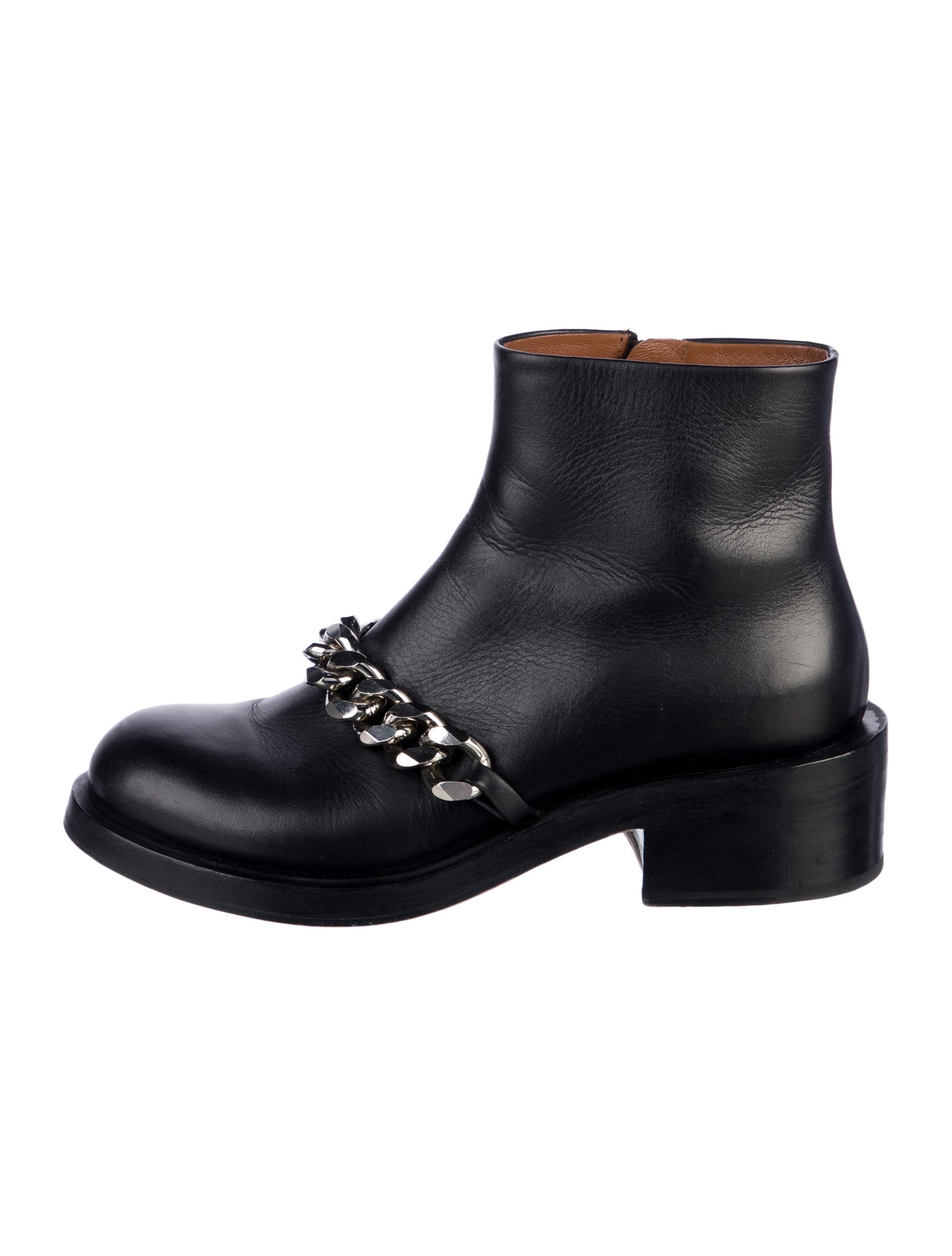 Givenchy Leather Chain-Link Accents Boots