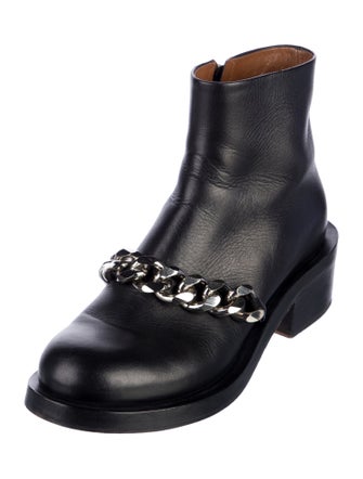 Givenchy Leather Chain-Link Accents Boots
