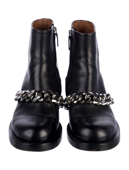 Givenchy Leather Chain-Link Accents Boots