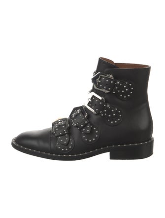 Givenchy Leather Studded Accents Combat Boots