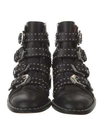 Givenchy Leather Studded Accents Combat Boots