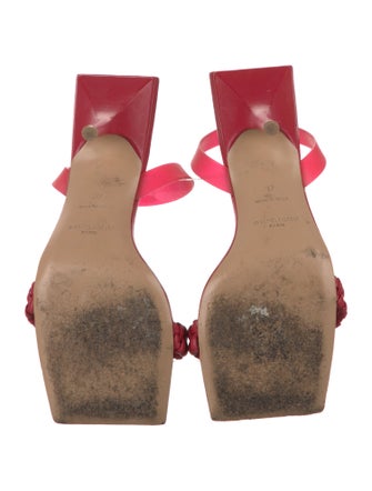 Givenchy Leather Chain-Link Accents Slingback Sandals