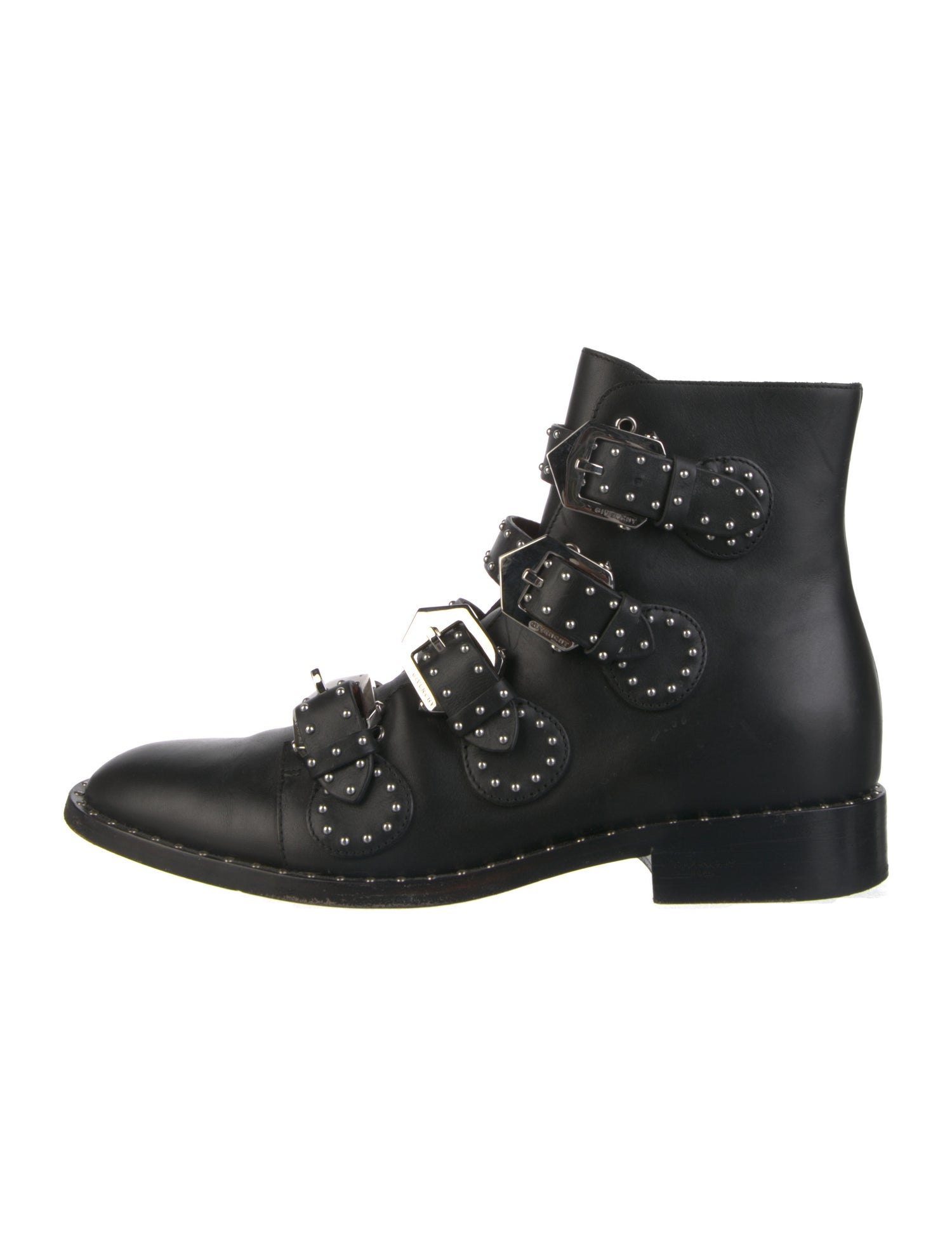 Givenchy Leather Studded Accents Combat Boots