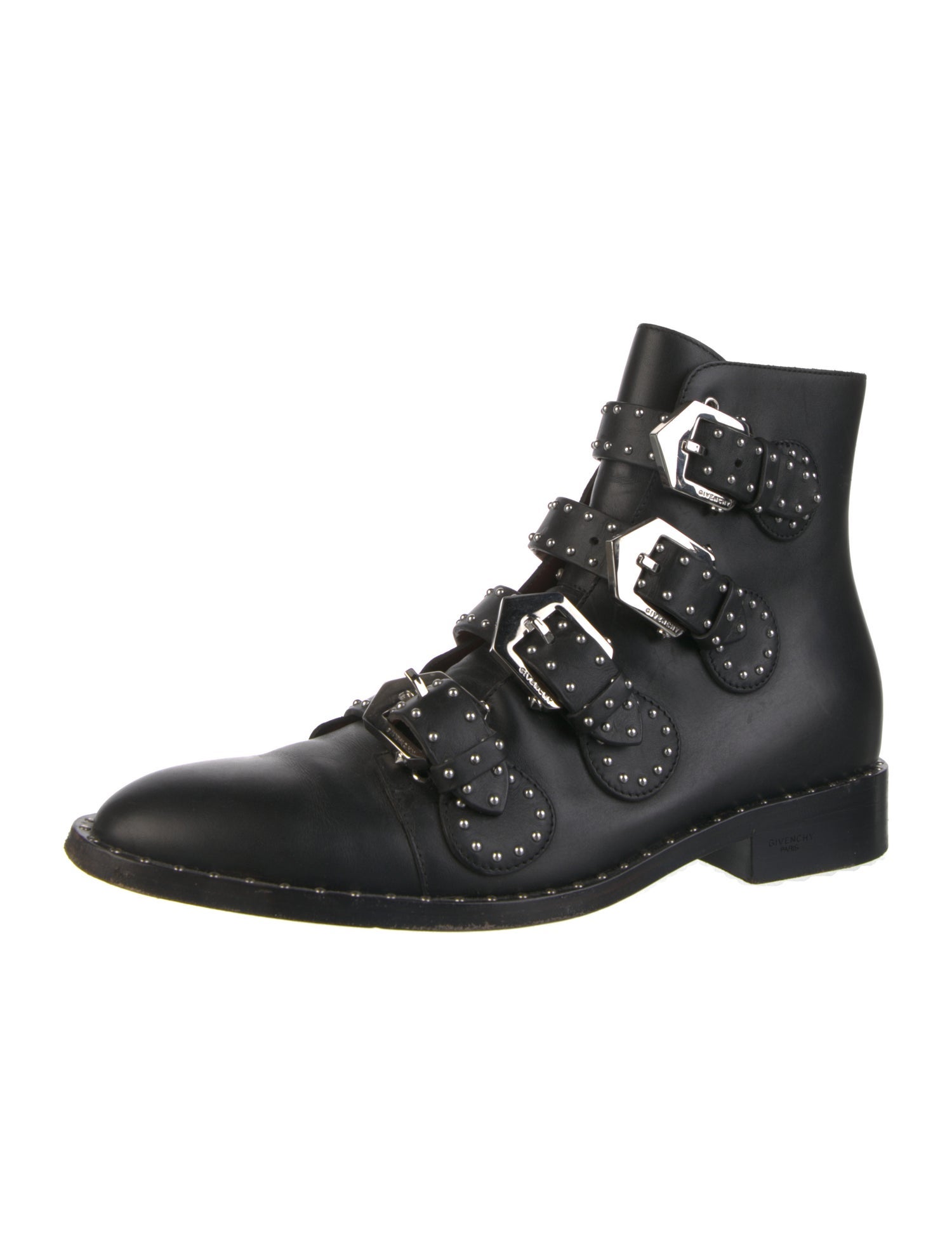 Givenchy Leather Studded Accents Combat Boots