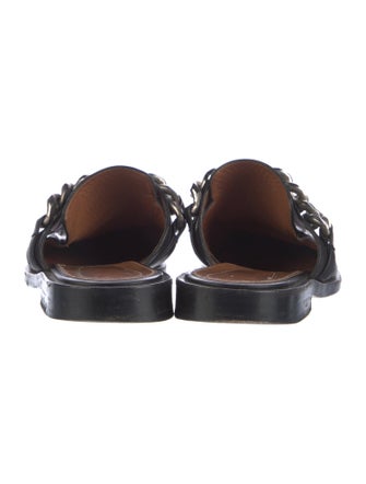 Givenchy Leather Chain-Link Accents Mules