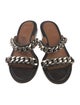 Givenchy Leather Chain-Link Accents Slides