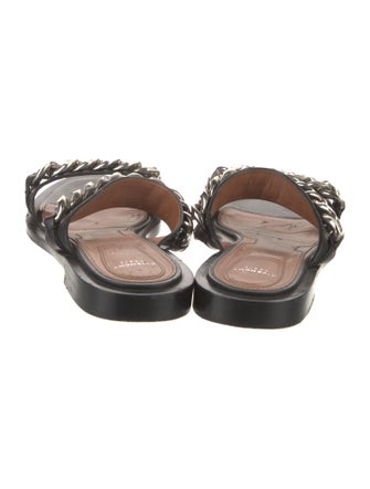 Givenchy Leather Chain-Link Accents Slides
