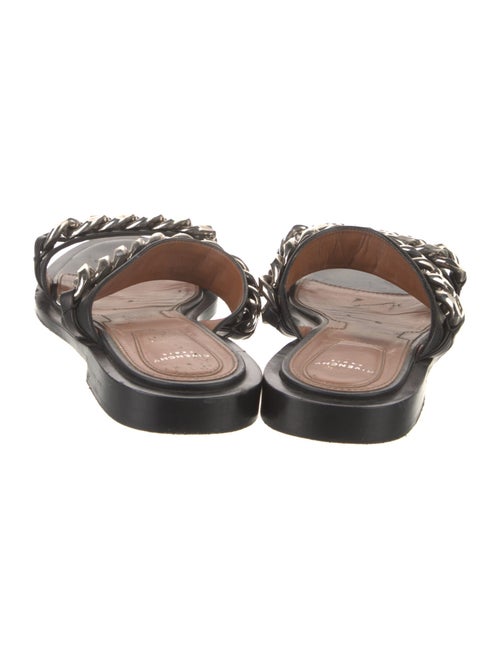 Givenchy Leather Chain-Link Accents Slides