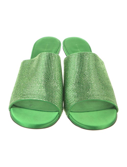 Givenchy Satin Crystal Embellishments Slides