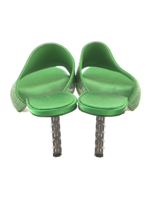Givenchy Satin Crystal Embellishments Slides