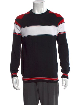 Givenchy Colorblock Pattern Crew Neck Pullover