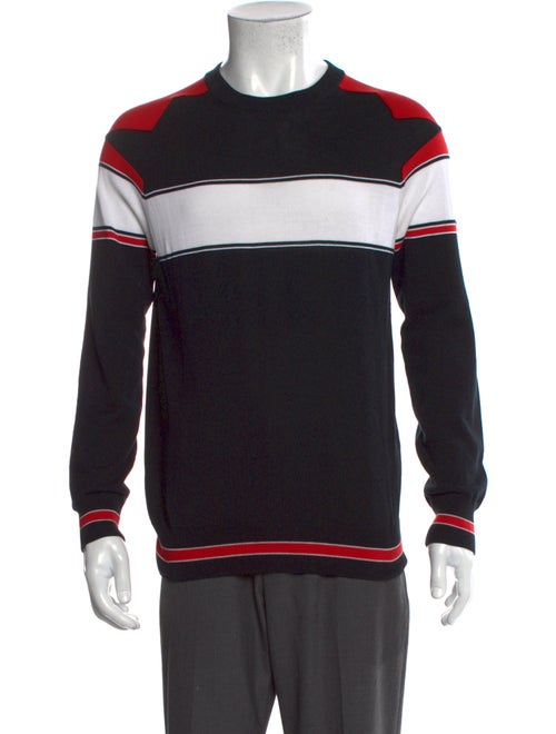 Givenchy Colorblock Pattern Crew Neck Pullover