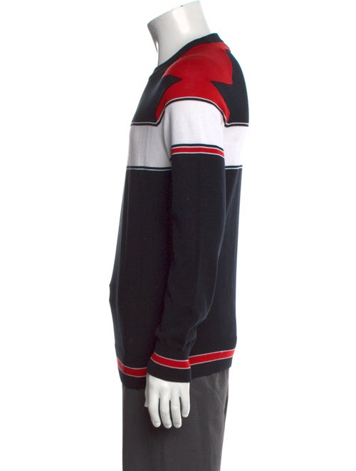Givenchy Colorblock Pattern Crew Neck Pullover