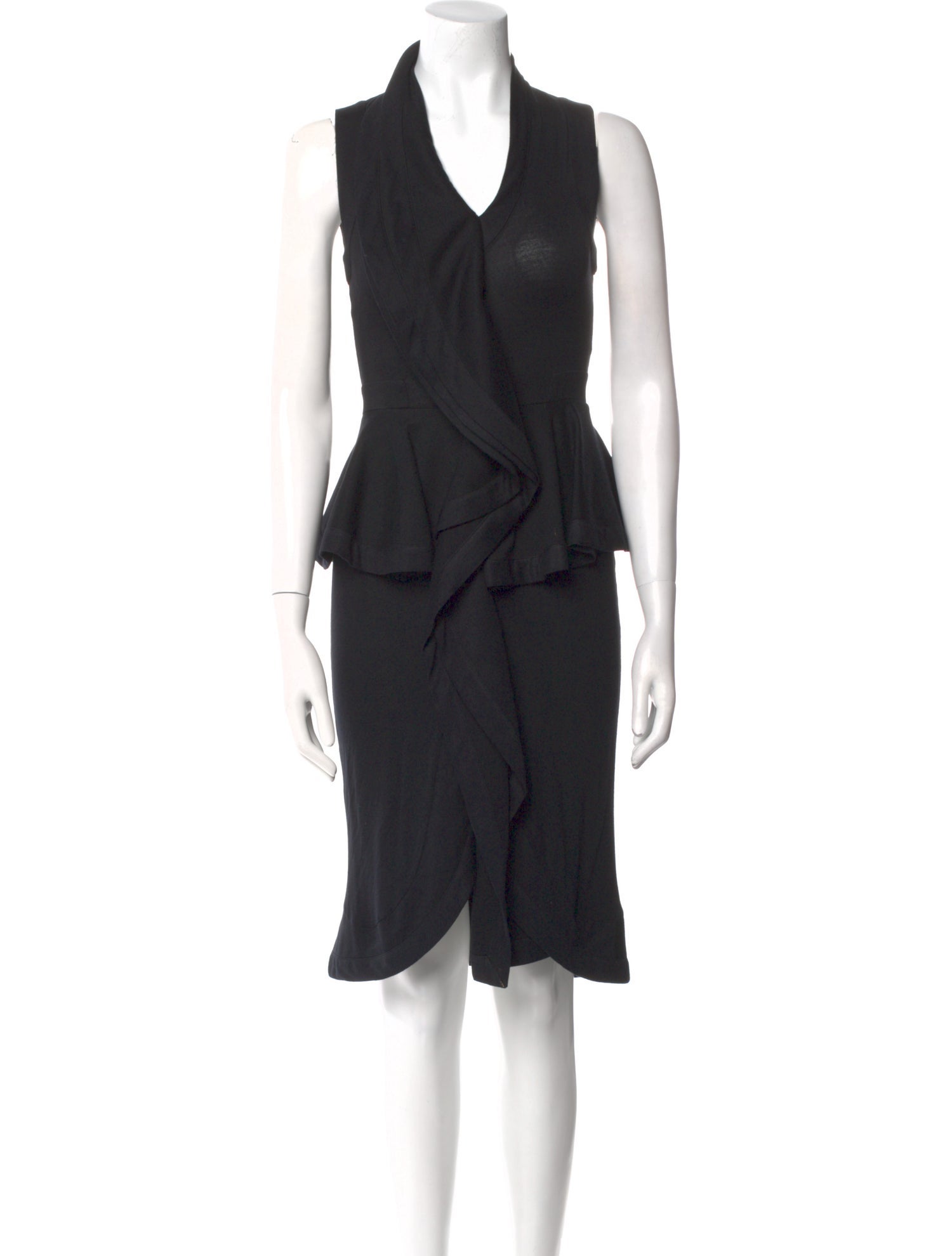 Givenchy V-Neck Knee-Length Dress