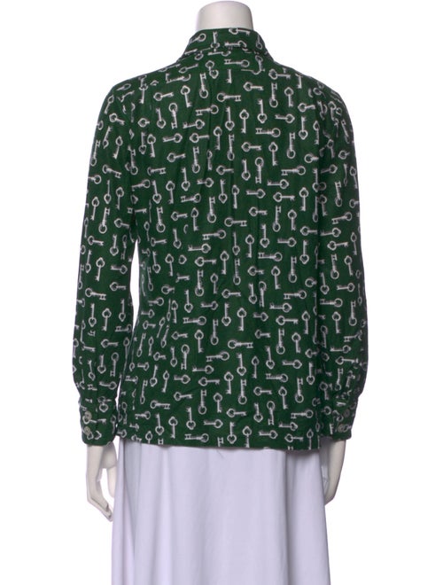Givenchy Printed Long Sleeve Button-Up Top