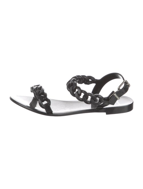 Givenchy Rubber Chain-Link Accents Slingback Sandals