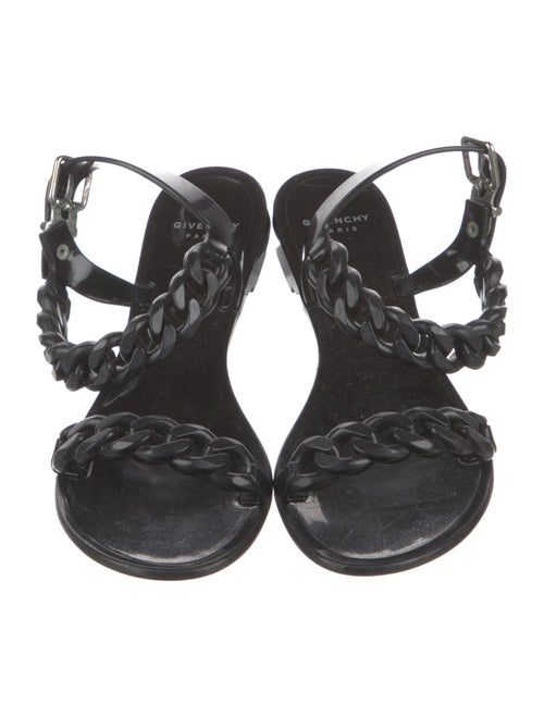 Givenchy Rubber Chain-Link Accents Slingback Sandals