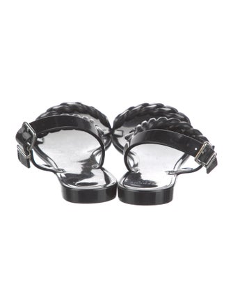 Givenchy Rubber Chain-Link Accents Slingback Sandals