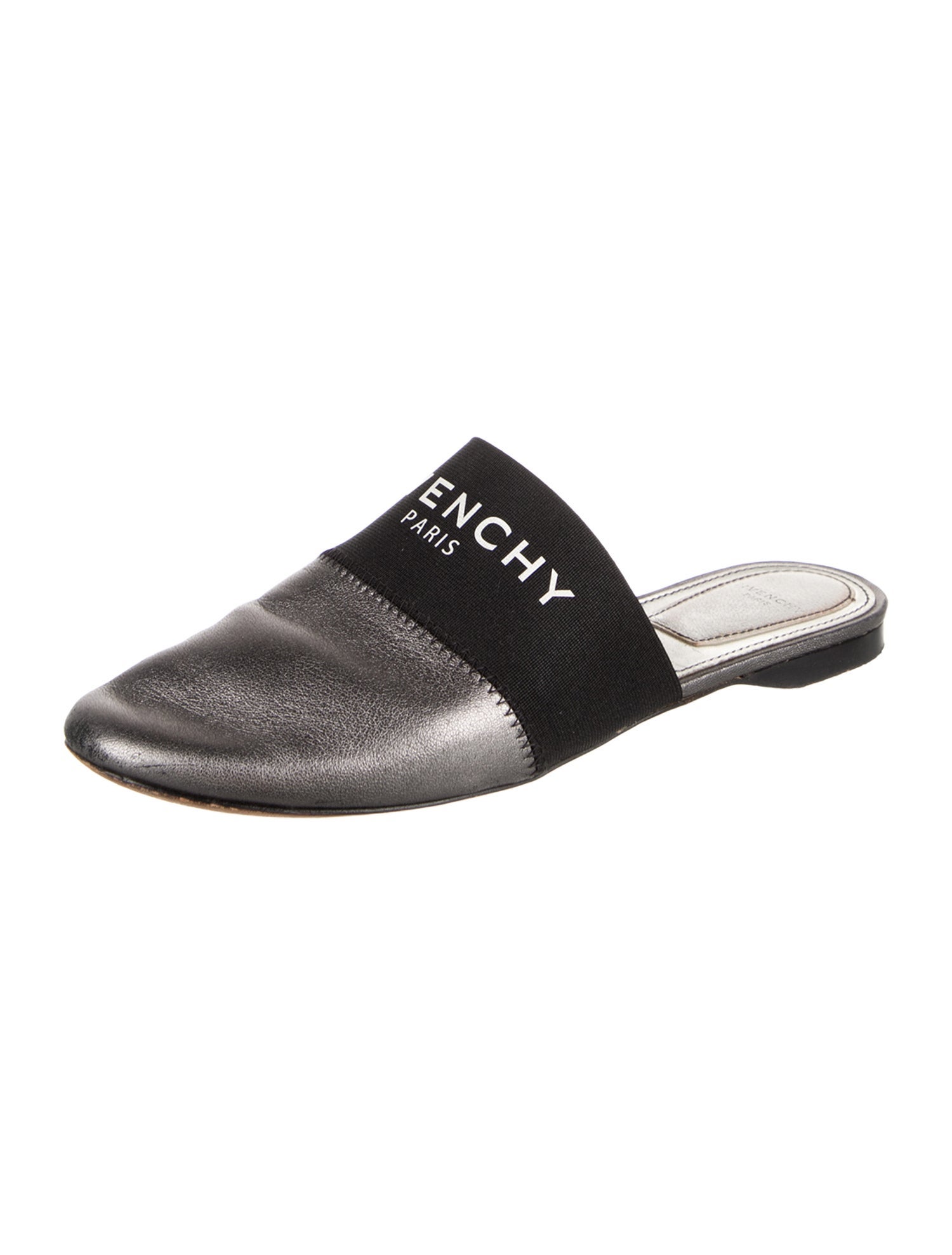 Givenchy Signature Logo Leather Mules