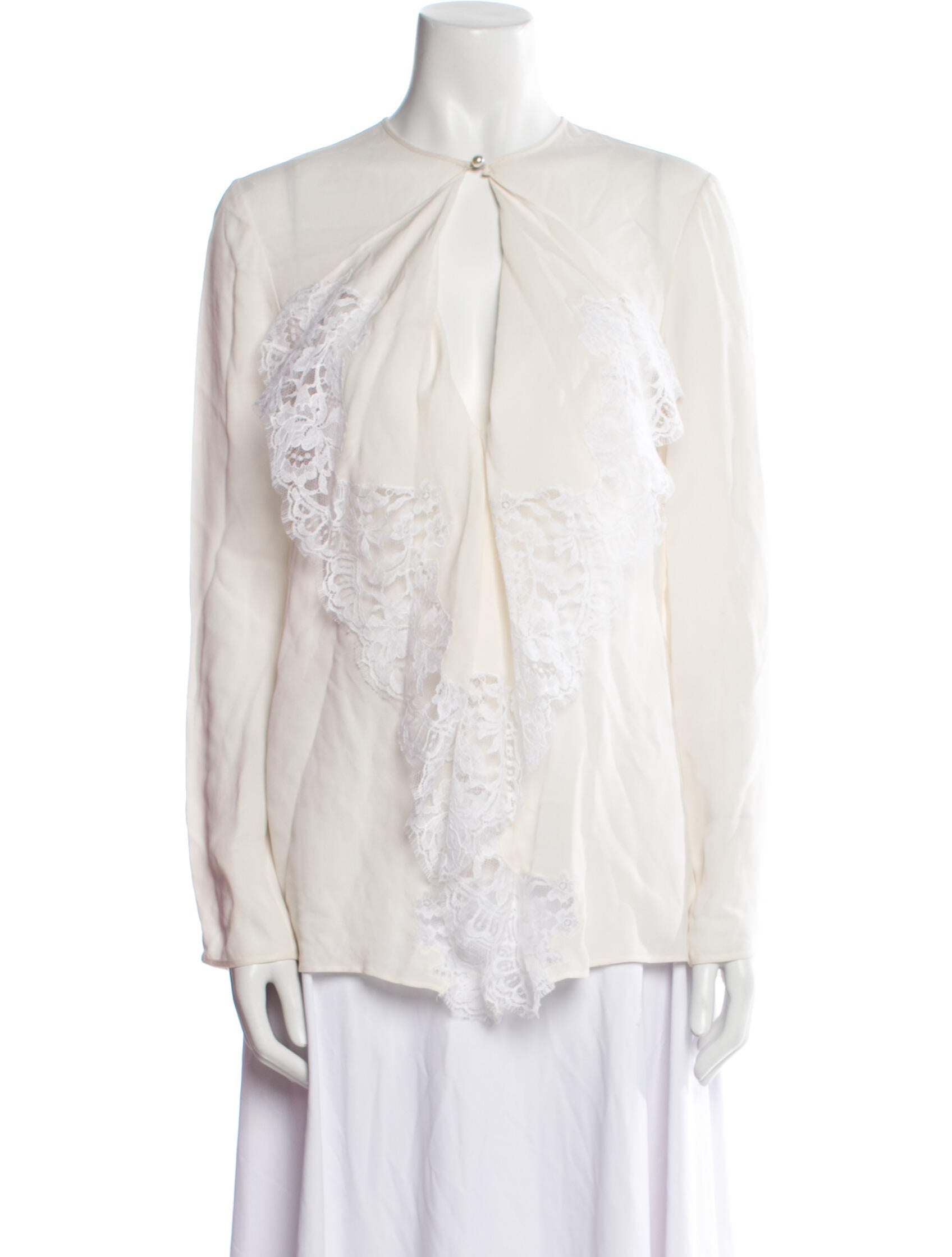 Givenchy Silk Crew Neck Top