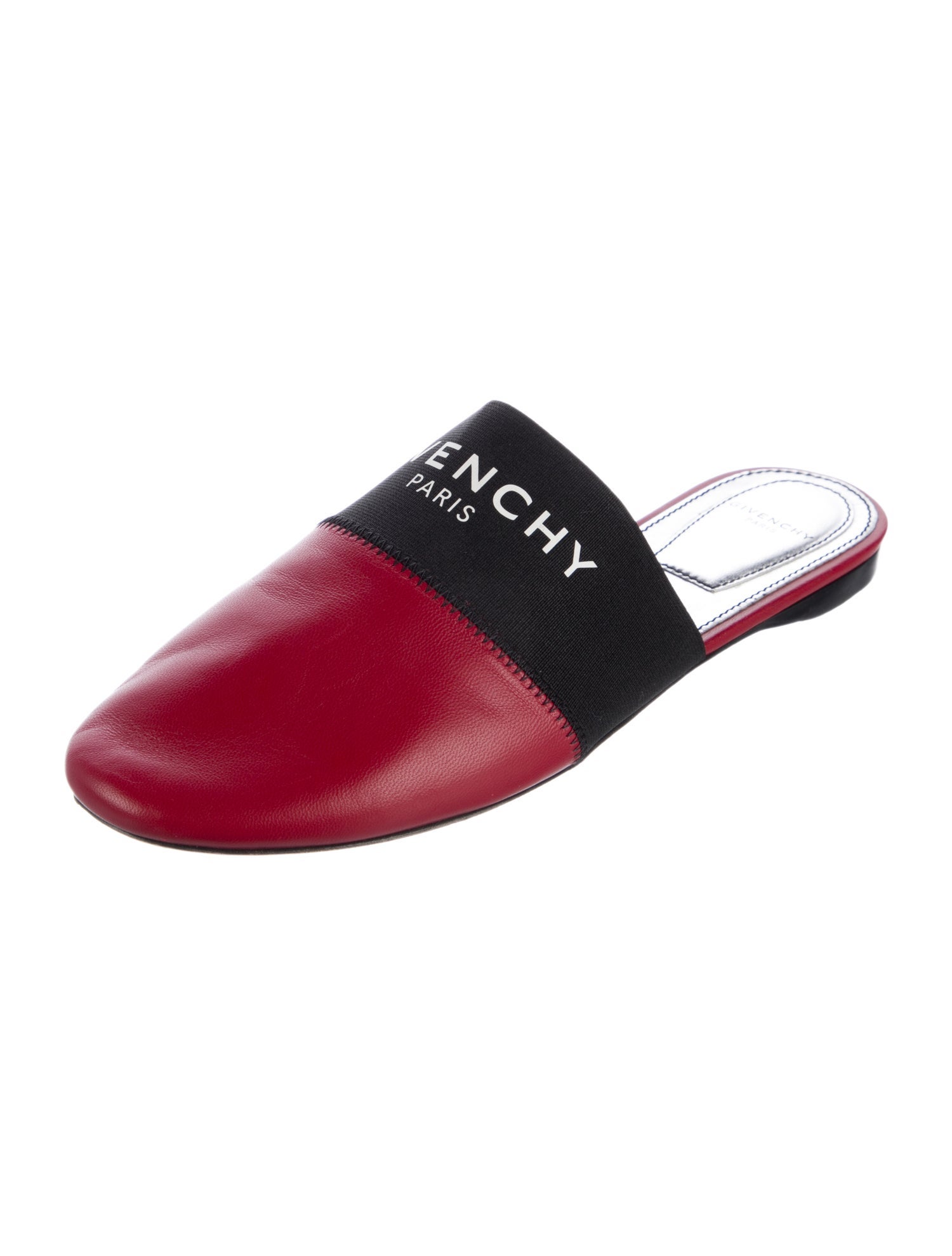 Givenchy Leather Graphic Print Mules