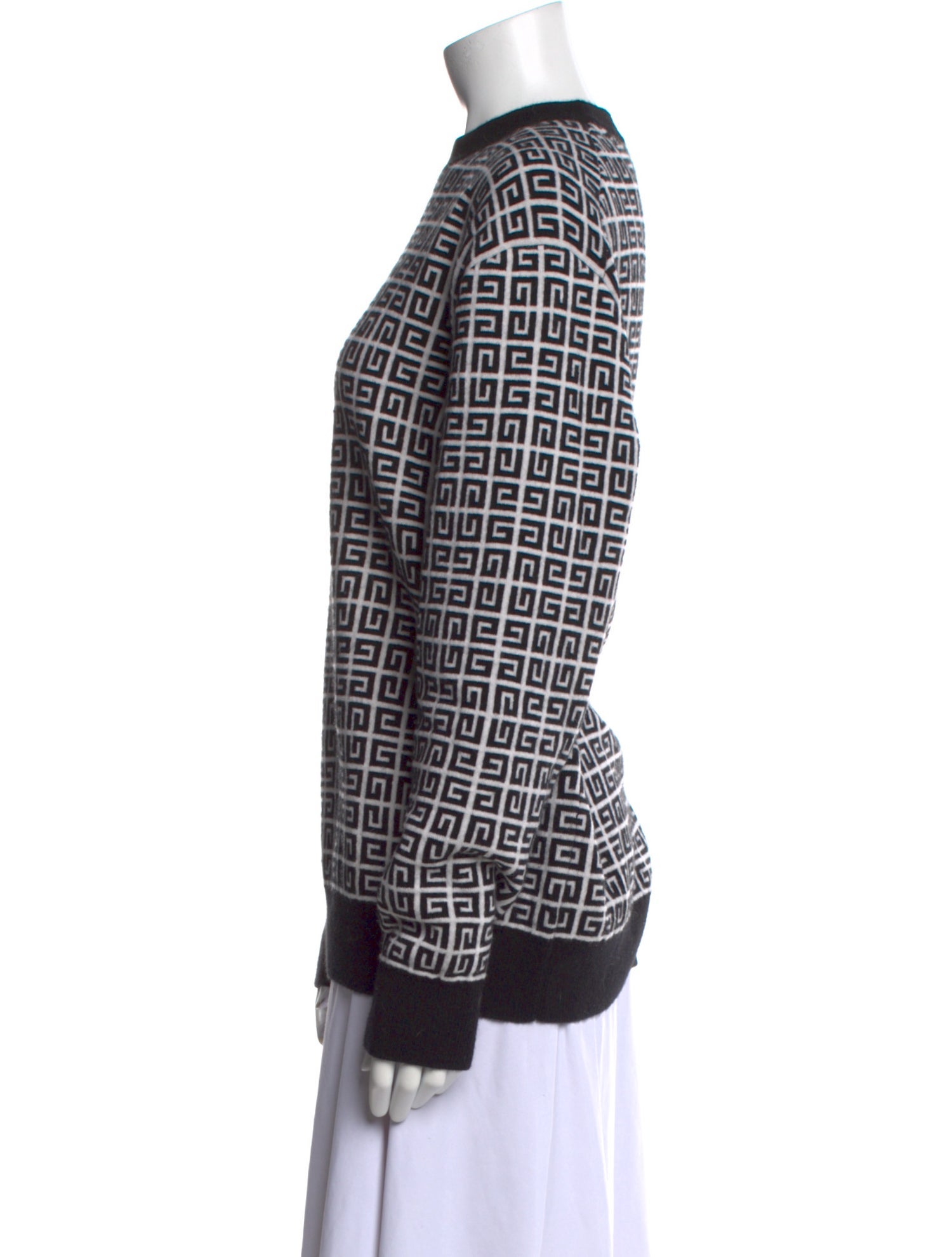 Givenchy Cashmere Plaid Print Sweater