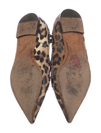 Givenchy Leather Animal Print Flats