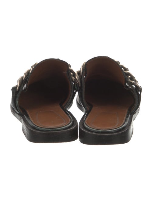 Givenchy Leather Chain-Link Accents Mules