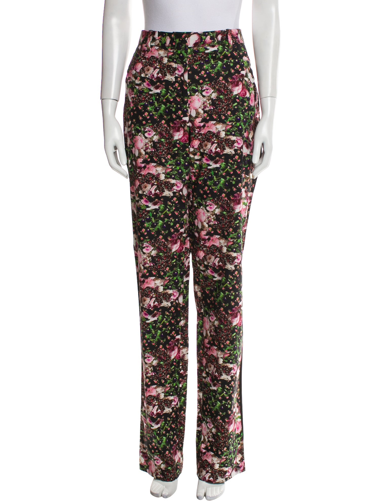 Givenchy Floral Print Straight Leg Pants
