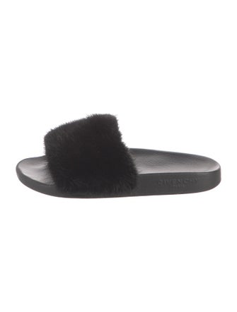 Givenchy Mink Fur Trim Slides