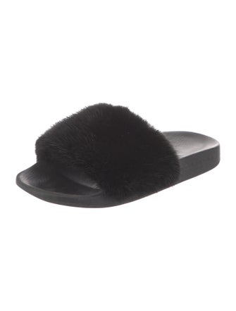 Givenchy Mink Fur Trim Slides