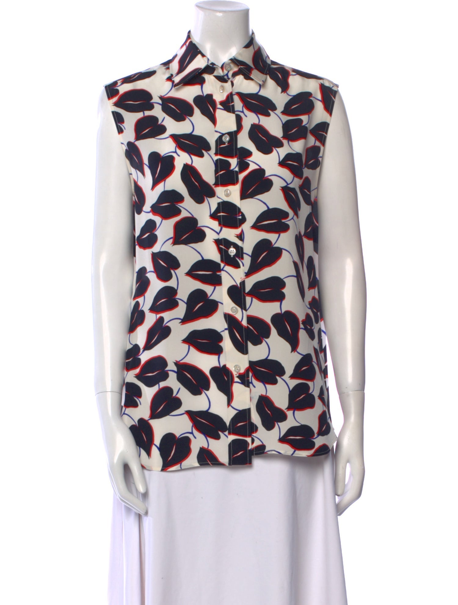 Givenchy Silk Printed Button-Up Top