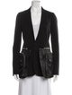 Givenchy Black Crepe Blazer with Removable Cargo Zippers