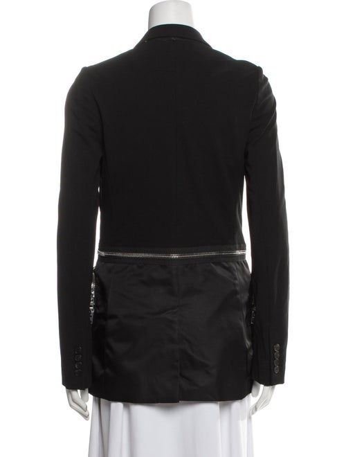 Givenchy Black Crepe Blazer with Removable Cargo Zippers