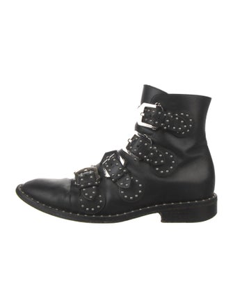 Givenchy Leather Studded Accents Combat Boots