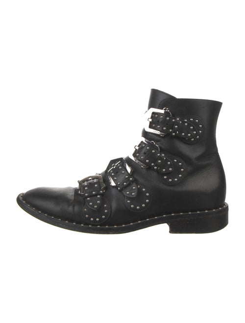 Givenchy Leather Studded Accents Combat Boots