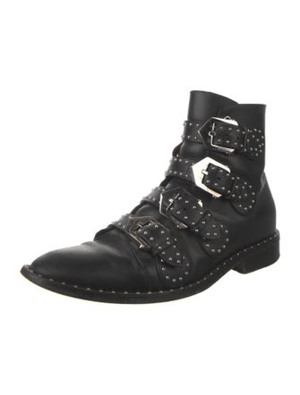 Givenchy Leather Studded Accents Combat Boots
