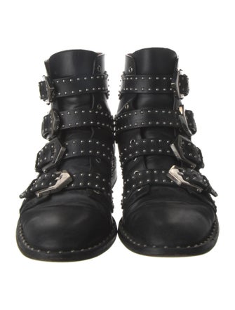 Givenchy Leather Studded Accents Combat Boots