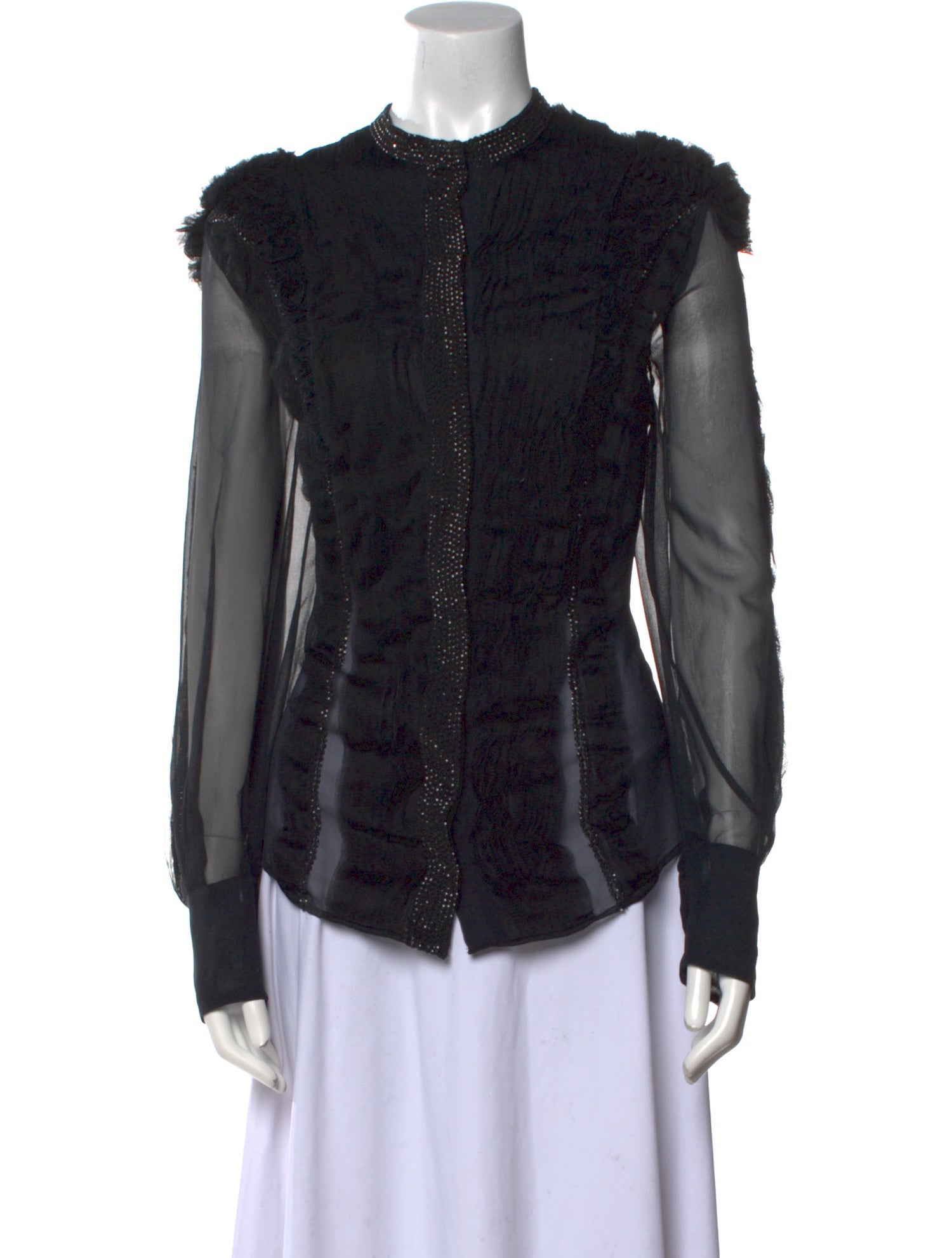 Givenchy Silk Mock Neck Top