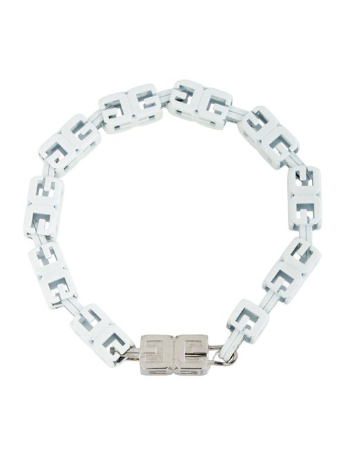 Givenchy Enamel G Cube Link Bracelet